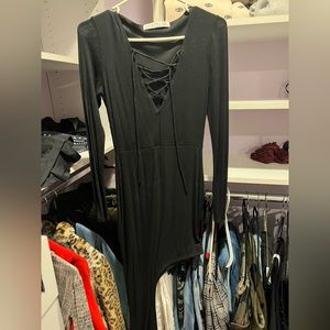 Black asymmetrical dress. Worn 2 times. Size medium!